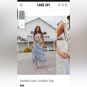 Lane 201 Blue Layered Maxi Skirt AND knit top!! $50 for the set